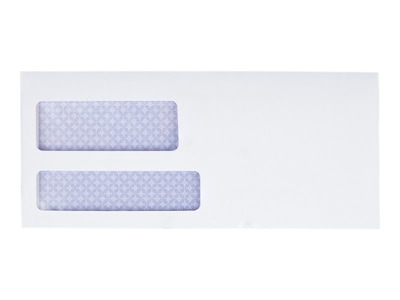 Quality Park Reveal-N-Seal Security Tinted #9 Double Window Envelopes, 3 7/8 x 8 7/8, White Wove,