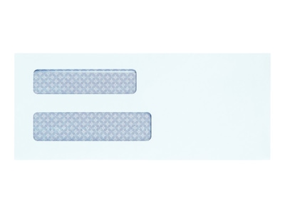 Quality Park Self Seal Security Tinted #8 Double Window Envelopes, 3-5/8" x 8-5/8", White Wove, 500/Box (QUA67539)