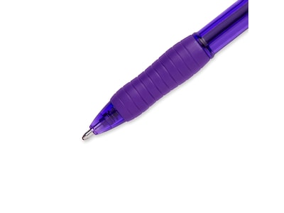 Paper Mate Profile Retractable Ballpoint Pen, Bold Point, Purple Ink, Dozen (35830)