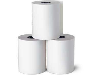 Staples® Bond POS/Cash Register Roll, 1-Ply, 3 x 150, 7/16 core, 92 Bright, 50/Carton (28407/3504