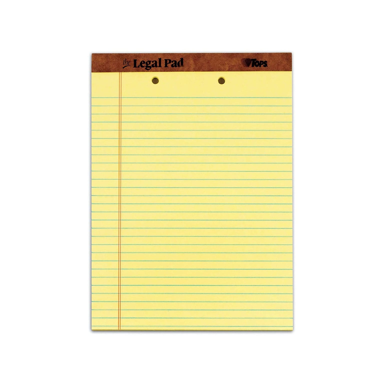 TOPS The Legal Pad Notepads, 8.5 x 11.75, Wide Ruled, Canary, 50 Sheets/Pad, 12 Pads/Pack (TOP 7531)