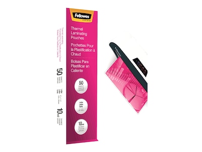 Fellowes Thermal Laminating Pouches, Letter Size, 10 Mil, 50/Pack (52042)