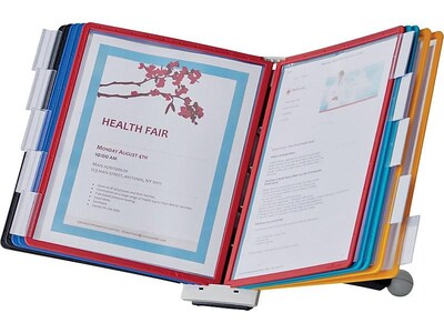 Durable Sherpa Document Holder, 8.5 x 11, Vertical, Desktop/Wall, Multicolor Plastic (554200)