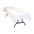 Table Mate Poly/Tissue 108W x 54D Solid Table Cover White 6/Pack (TBL-PT549-WH)