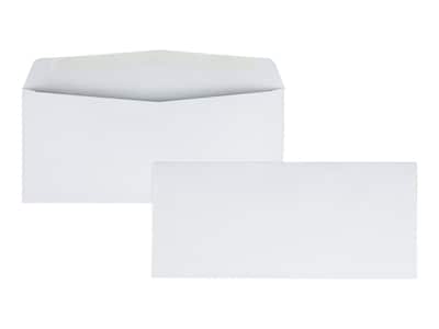 Quality Park Gummed #10 Business Envelopes, 4 1/8 x 9 1/2, White Wove, 1000/Carton (QUA90020B)