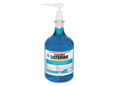 Listerine Cool Mint Mouthwash with Eucalyptol, Menthol, Methyl Salicylate, Thymol, 128 Fl. Oz. (42750)