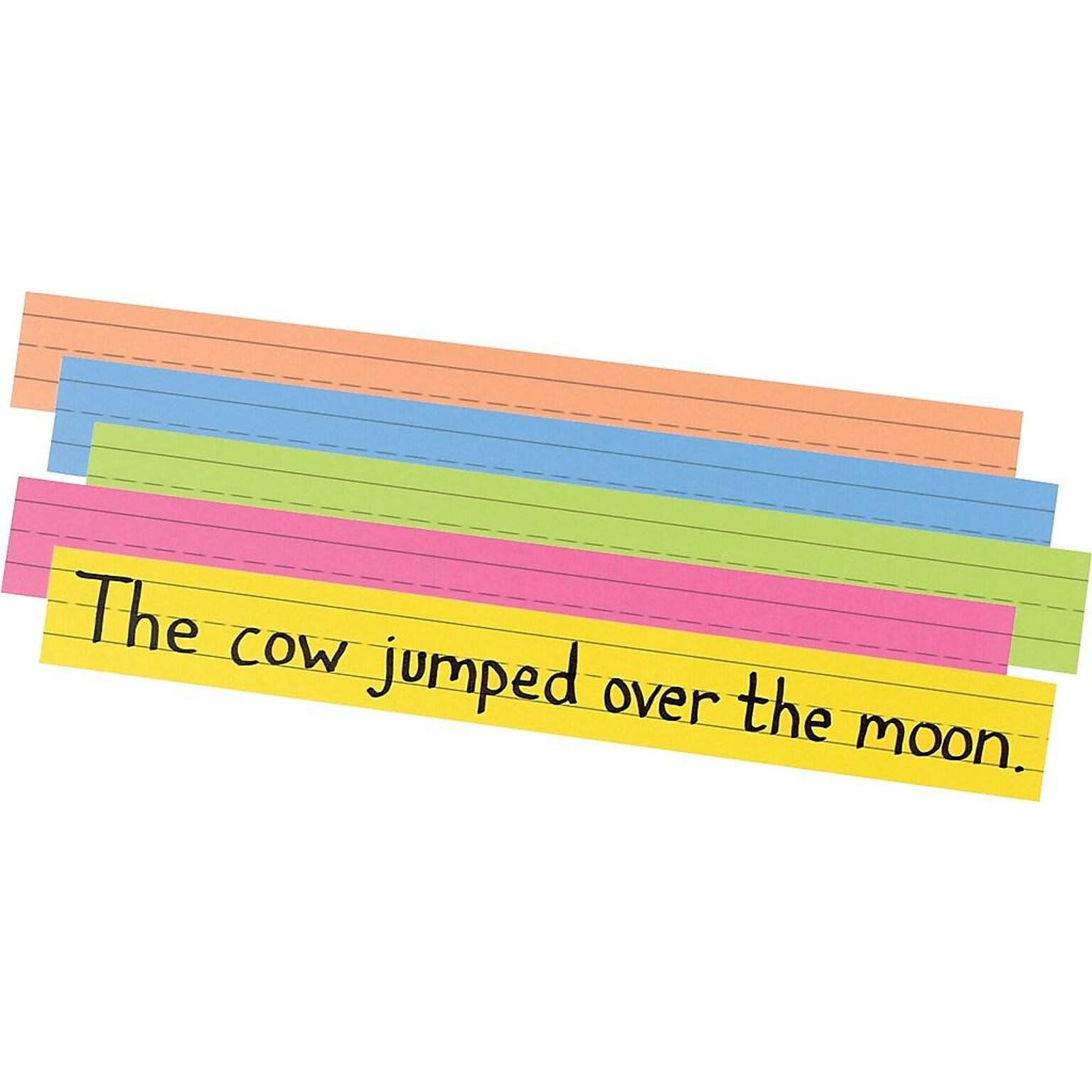 Pacon Sentence & Learning Strips, 3 x 24, Super-Bright Assorted Colors, 100/Pack (1733)