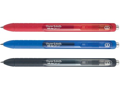 Paper Mate InkJoy Retractable Gel Pen, Medium Point, Assorted Ink, 3/Pack (1951639)