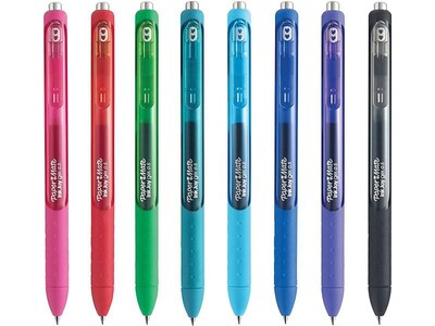 Paper Mate InkJoy Retractable Gel Pen, Fine Point, Assorted Ink, 8/Pack (1968614)