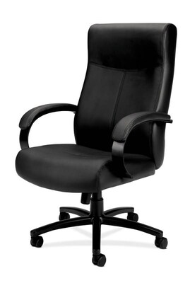 HON Validate Leather Executive Big & Tall Chair, 449.7 lb. Capacity, Black (BSXVL685SB11)