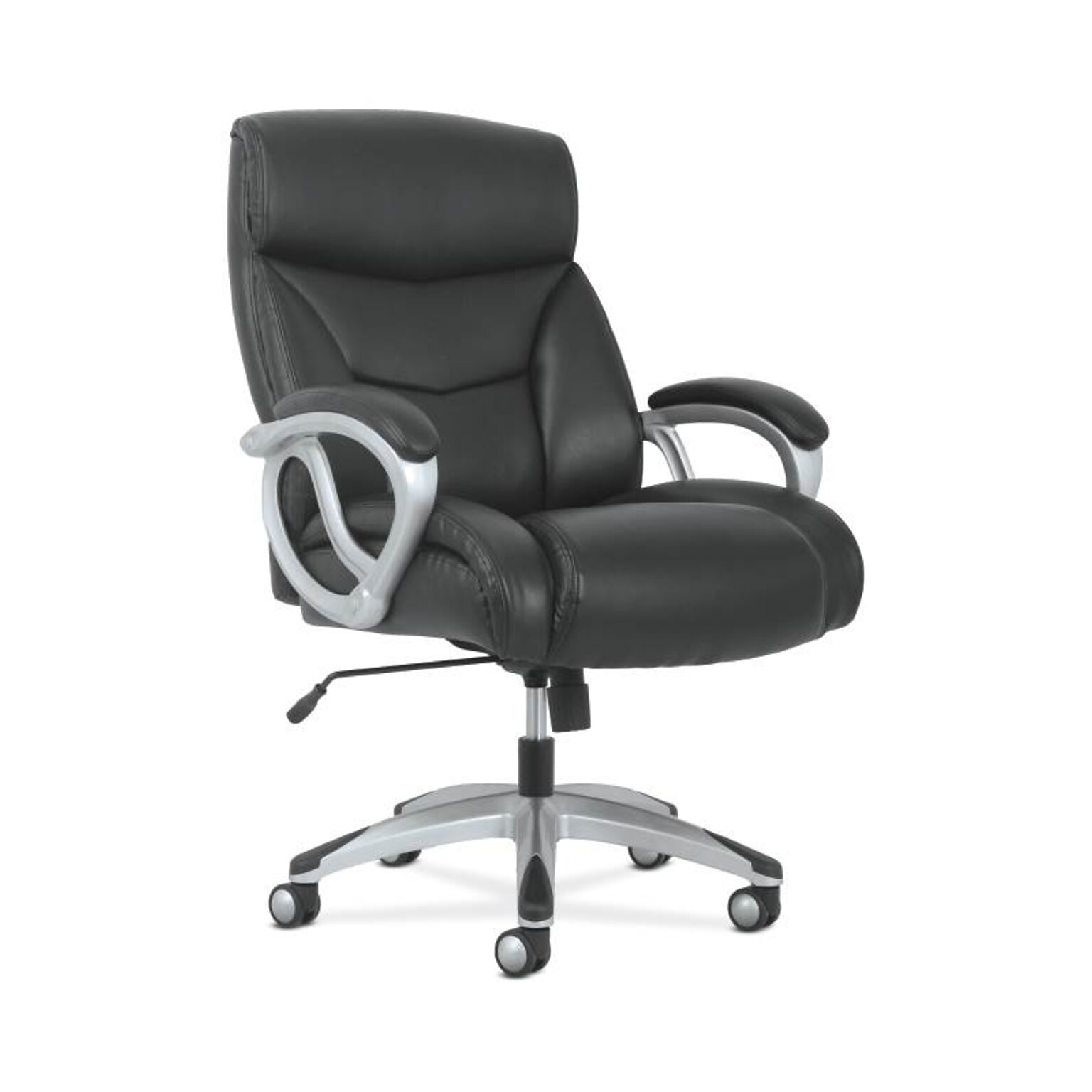 Sadie Leather Big and Tall High-Back Executive Chair, Black (BSXVST341)