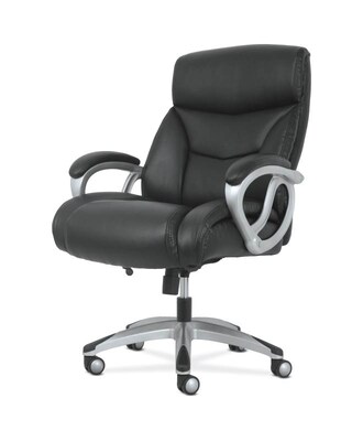 Sadie Leather Big and Tall High-Back Executive Chair, Black (BSXVST341)