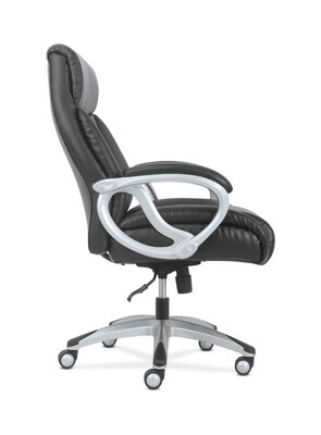 Sadie Leather Big and Tall High-Back Executive Chair, Black (BSXVST341)