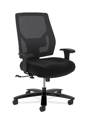 Allsteel Crio Fabric Managers Big & Tall Chair, 450 lb. Capacity, Black (BSXVL585ES10TML)
