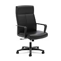 HON Validate High-Back Executive Chair, Center-Tilt, Fixed Arms, Black SofThread Leather (BSXVL604SB11)