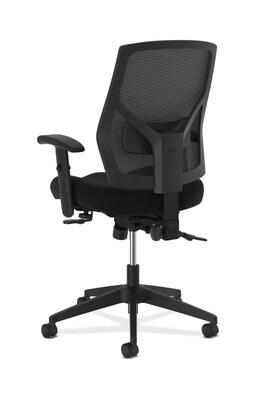 HON Crio High-Back Task Chair, Mesh Back, Adjustable Arms, Adjustable Lumbar, Black Fabric (BSXVL582ES10T)