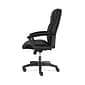 HON SofThread Leather High-Back Executive Chair, Center-Tilt, Fixed Arms, Black (BSXVL151SB11)