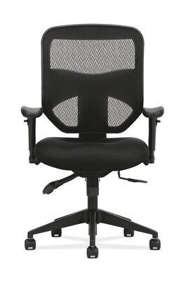 HON Prominent Mesh High-Back Task Chair, Asynchronous Control, Seat Glide, 2-Way Arms, Black Mesh (BSXVL532MM10)