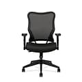 HON Wave Mesh High-Back Task Chair, Synchro-Tilt, Adjustable Arms, Black Sandwich Mesh Seat (BSXVL70