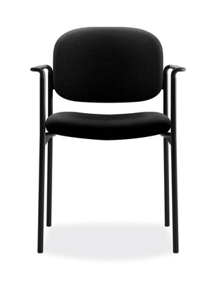 HON Scatter Fabric Stacking Guest Chair, Fixed Arms, Black (BSXVL616VA10)