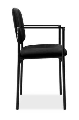 HON Scatter Fabric Stacking Guest Chair, Fixed Arms, Black (BSXVL616VA10)