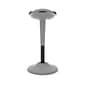 HON Perch Fabric 360-Degree Swivel, Silver Base, Black (BSXVLPERCHAS10X)