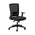 HON Mesh High-Back Task Chair, Center-Tilt, Adjustable Lumbar, Adjustable Arms, Black Fabric (BSXVL541LH10)