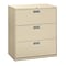 HON Brigade 600 Series 3 File Drawers Lateral File Cabinet, Putty/Beige, Letter/Legal, 36W (HON683L