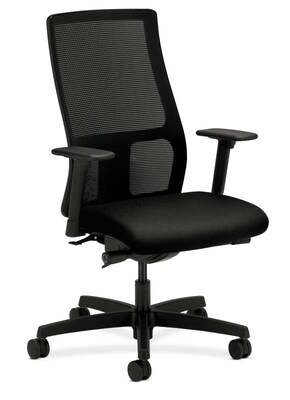 HON Ignition Mesh Back Fabric Computer and Desk Chair, Black (HONIW103CU10)