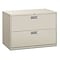 HON Brigade 600 Series Lateral File, 2 Drawers, Aluminum Pull, 42W, Light Gray Finish, (HON692LQ)