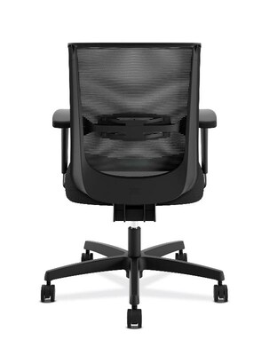 HON Convergence Fabric/Mesh Petite Task Chair, Adjustable Arms, Black (HONCMY1AACCF102)