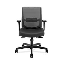 HON Convergence Vinyl Task Chair, Adjustable Arms, Black (HONCMY1AUR10)