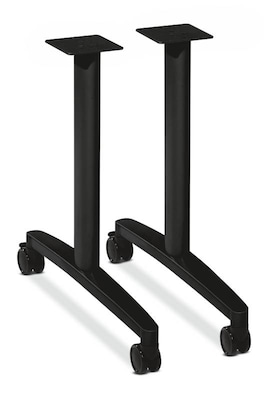 HON Huddle Table Base Kit, T-Style, Black, 2 Bases per Kit (HONMTLEG24CP)