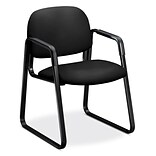 HON Solutions Seating Fabric Guest Chair, Fixed Arms, Black (HON4003CU10T)