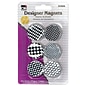 Charles Leonard 1.25"Diameter Super Strong Button Design Magnets, Packs of 12, 12 Pack/Bundle (CHL35910)