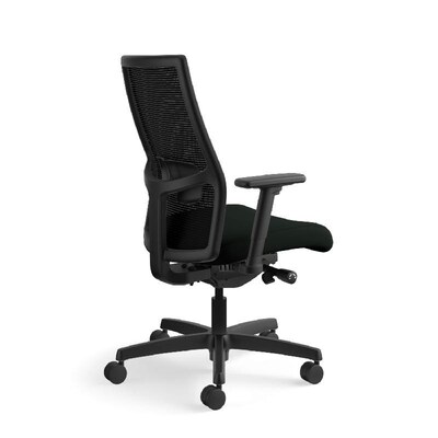 HON Ignition 2.0 Mesh/Vinyl Mid-Back Task Chair, Adjustable Arms, Black (HON12M2AMLU10TK)
