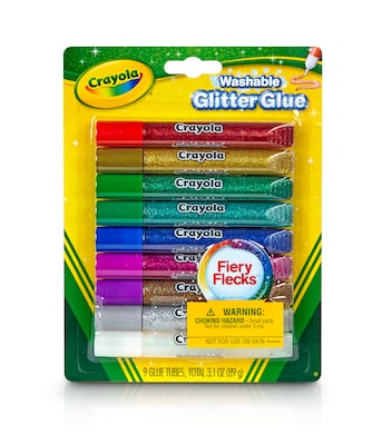 Crayola Glitter WashableRemovable Craft Glue, 1.69 oz., Purple, 4/Pack (32737-PK4)