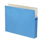 Smead 10% Recycled Reinforced File Pocket, 1 3/4" Expansion, Letter Size, Blue, 25/Box (73215BX)