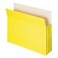 Smead 10% Recycled Reinforced File Pocket, 3 1/2" Expansion, Letter Size, Yellow, 25/Box (73233BX)