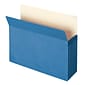 Smead 10% Recycled Reinforced File Pocket, 5 1/4" Expansion, Letter Size, Blue, 10/Box (73235BX)