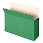 Smead 10% Recycled Reinforced File Pocket, 5 1/4" Expansion, Letter Size, Green, 10/Box (73236BX)