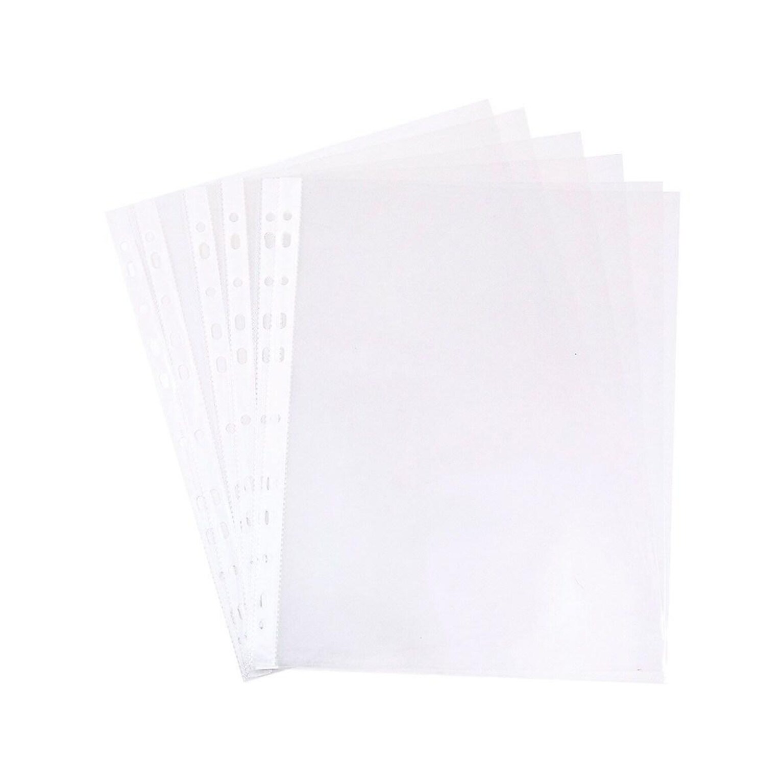 JAM PAPER Lightweight Sheet Protectors, 8-1/2 x 11, Clear, 10/Pack (3236518865)