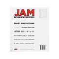 JAM PAPER Lightweight Sheet Protectors, 8-1/2 x 11, Clear, 10/Pack (3236518865)