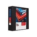 Staples Heavy Duty 3 3-Ring View Binder with D-Rings and Four Interior Pockets, Black (24690)