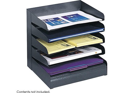 Safco 5-Compartments Steel File Organizer, Black (3127BL)