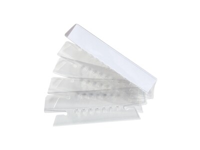 Staples Plastic Tabs, 3-1/2 x 5/8, Clear, 25/Pack (117945/43T CLE)
