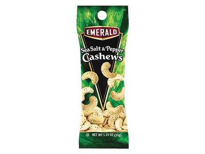 Emerald Nuts, Salt & Pepper Cashews, 1.25 oz., 12/Box (DFW93817)