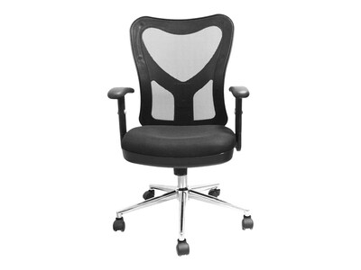 Techni Mobili Mesh Back Fabric Task Chair, Black (RTA-0098M-BK)