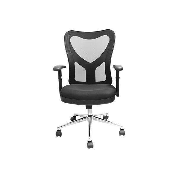 Techni Mobili Mesh Back Fabric Task Chair, Black (RTA-0098M-BK)