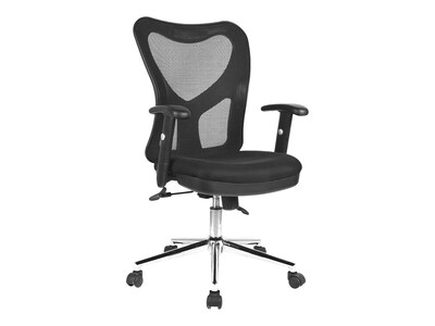 Techni Mobili Mesh Back Fabric Task Chair, Black (RTA-0098M-BK)